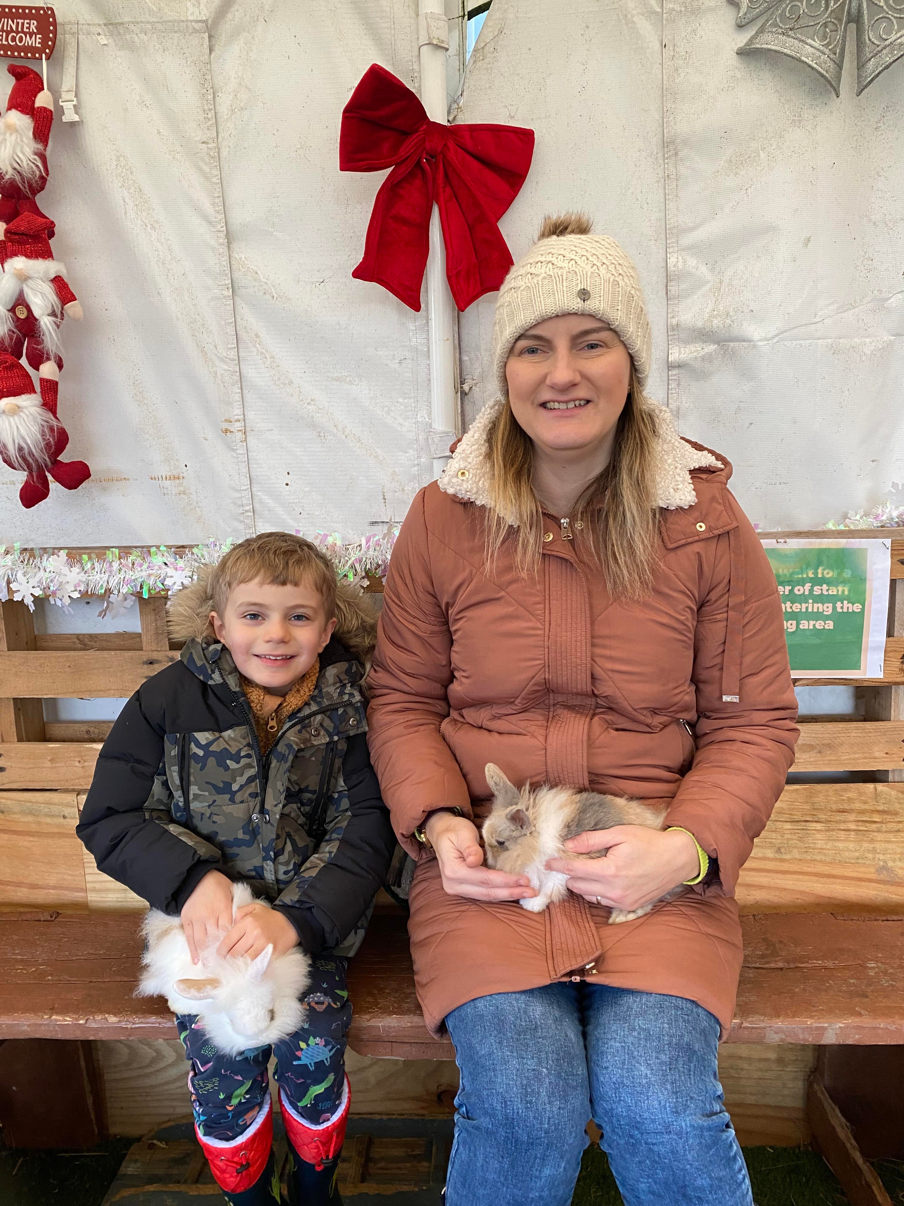 Louise Murmut and her five-year-old son