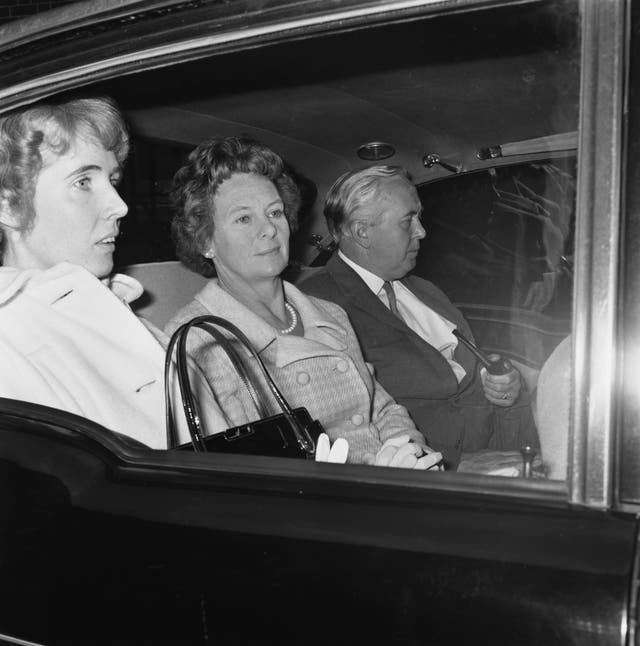 <p>Prime minister Harold Wilson with his wife Mary and secretary Marcia Williams, later Baroness Falkender, with whom he had an affair in the Fifties. A second affair during his time in Downing Street has now come to light </p>