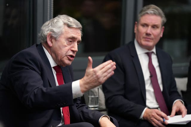 <p>Former prime minister Gordon Brown (left) has spoken of the need to help ‘austerity’s children’ – but Labour is sticking to its plan to keep the two-child benefit cap </p>