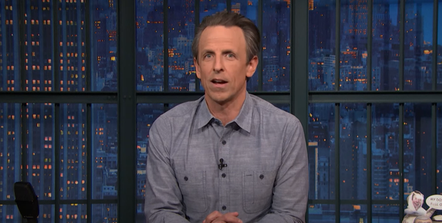 <p>Seth Meyers ridiculed Donald Trump for trying to convince voters he is ‘moderate’ on the subject of abortion </p>