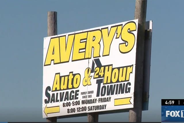 <p>Volunteers searched for Elijah Vue at the Avery family’s salvage yard near Two Rivers, Wisconsin</p>