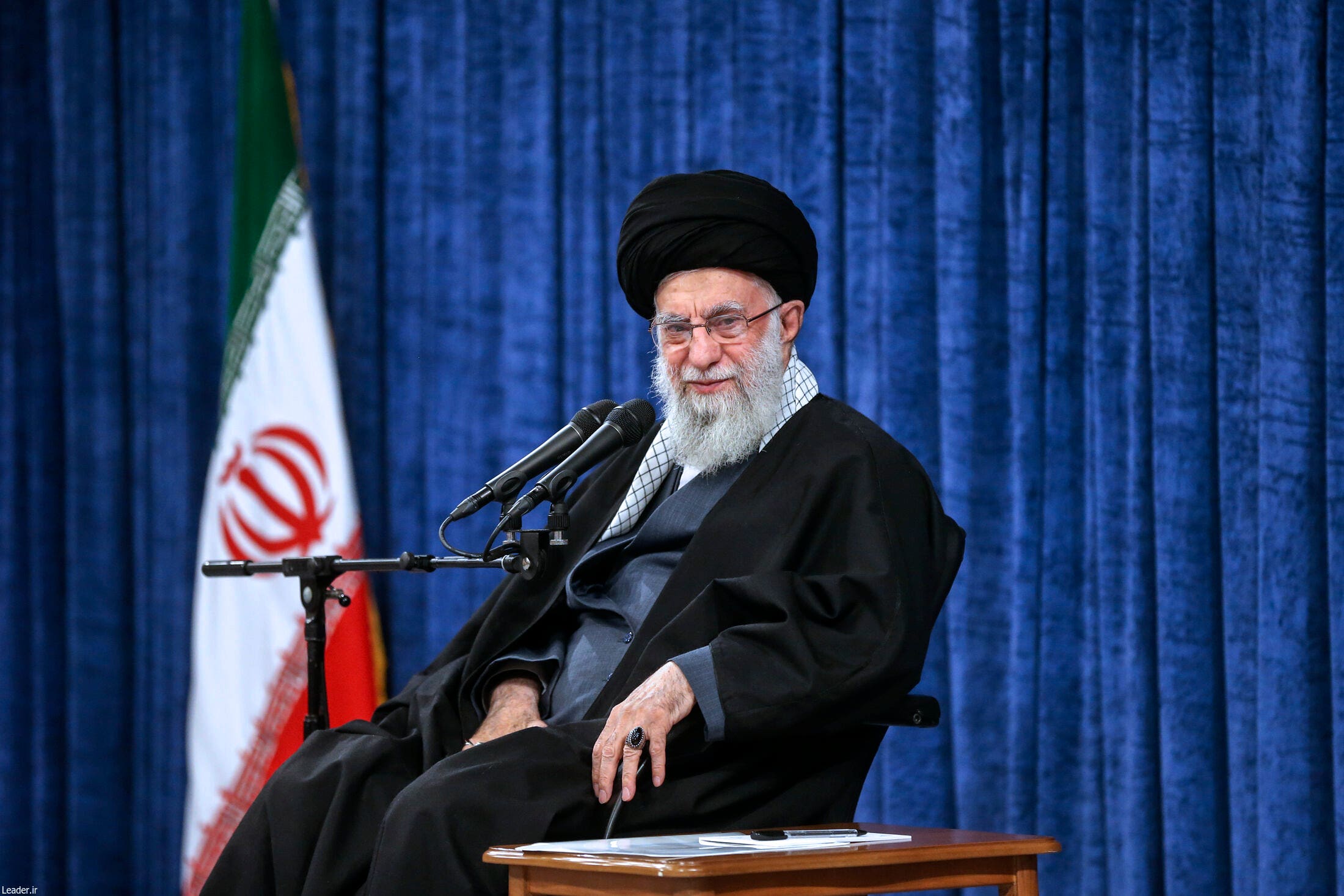 Iranian Supreme Leader Ayatollah Ali Khamenei has threatened to attack Israel after an air strike killed two of Iran’s top generals in Syria. (Office of the Iranian Supreme Leader via AP)