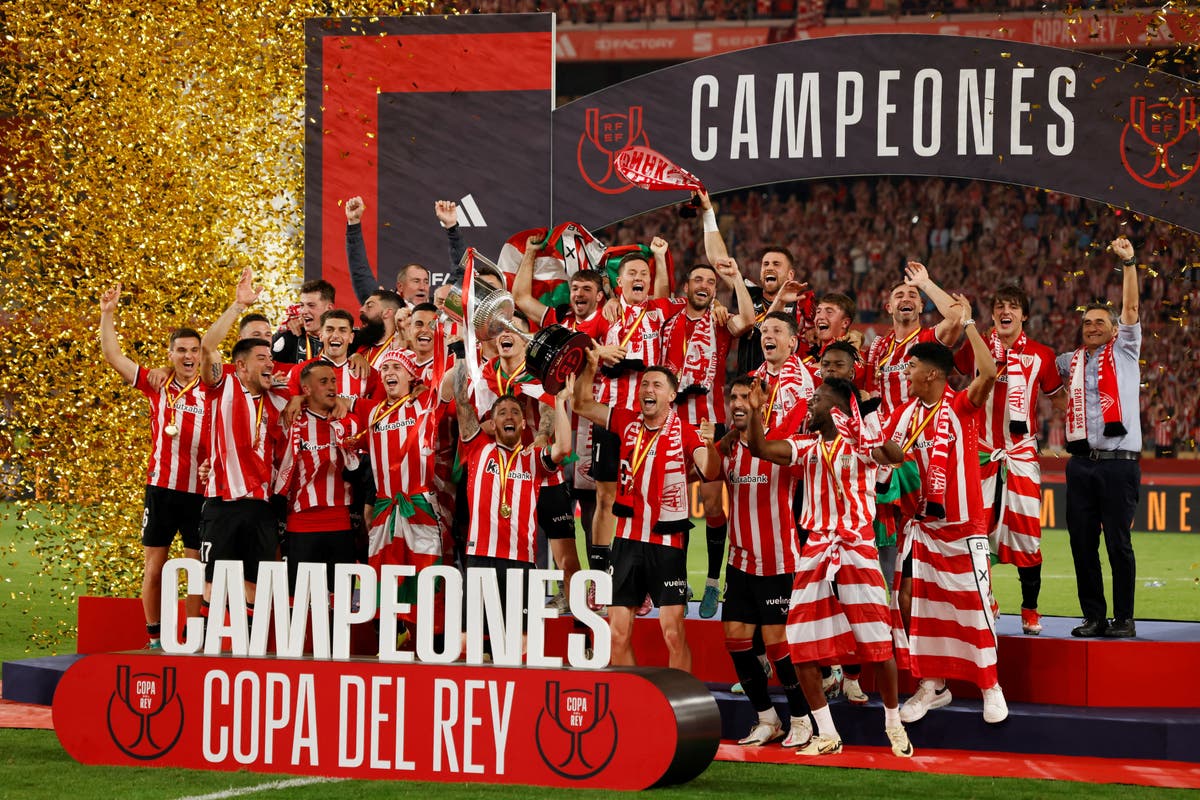 Watch live: Athletic Bilbao celebrate Copa del Rey after 40-year trophy drought