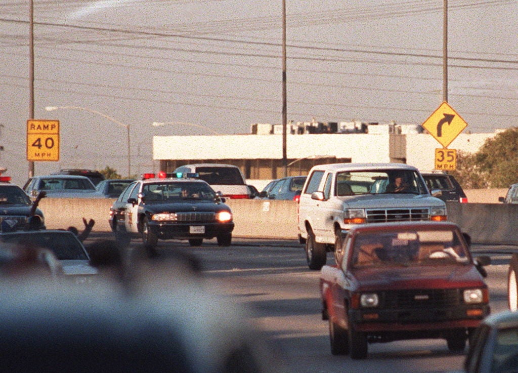 The infamous OJ Simpson car chase was watched by millions in 1994