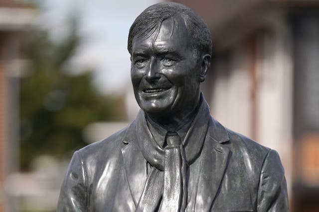 <p>A statue of Sir David Amess is unveiled on Chalkwell seafront in Southend (Gareth Fuller/PA)</p>