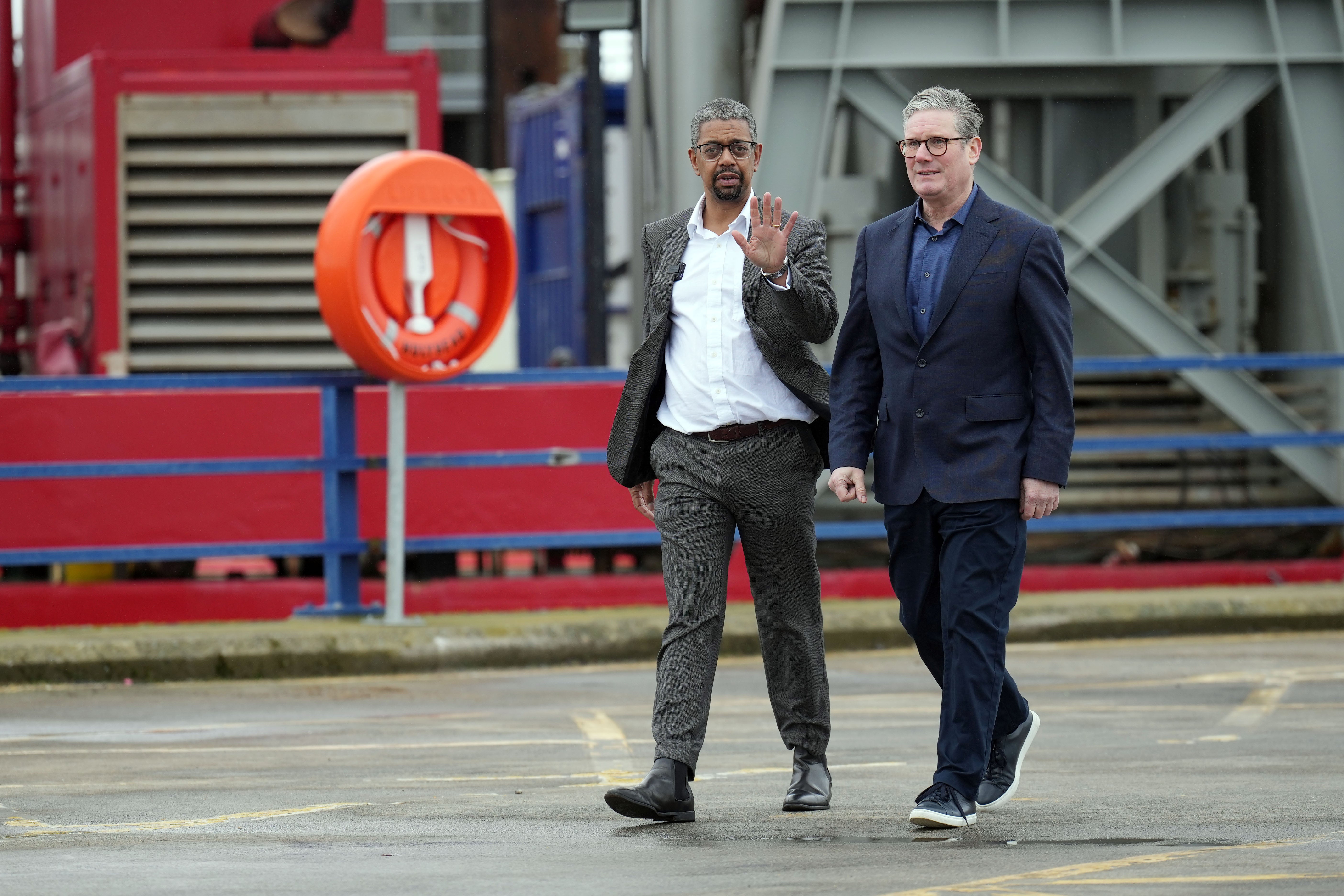 Starmer strutting his stuff with the first minister of Wales, Vaughan Gething
