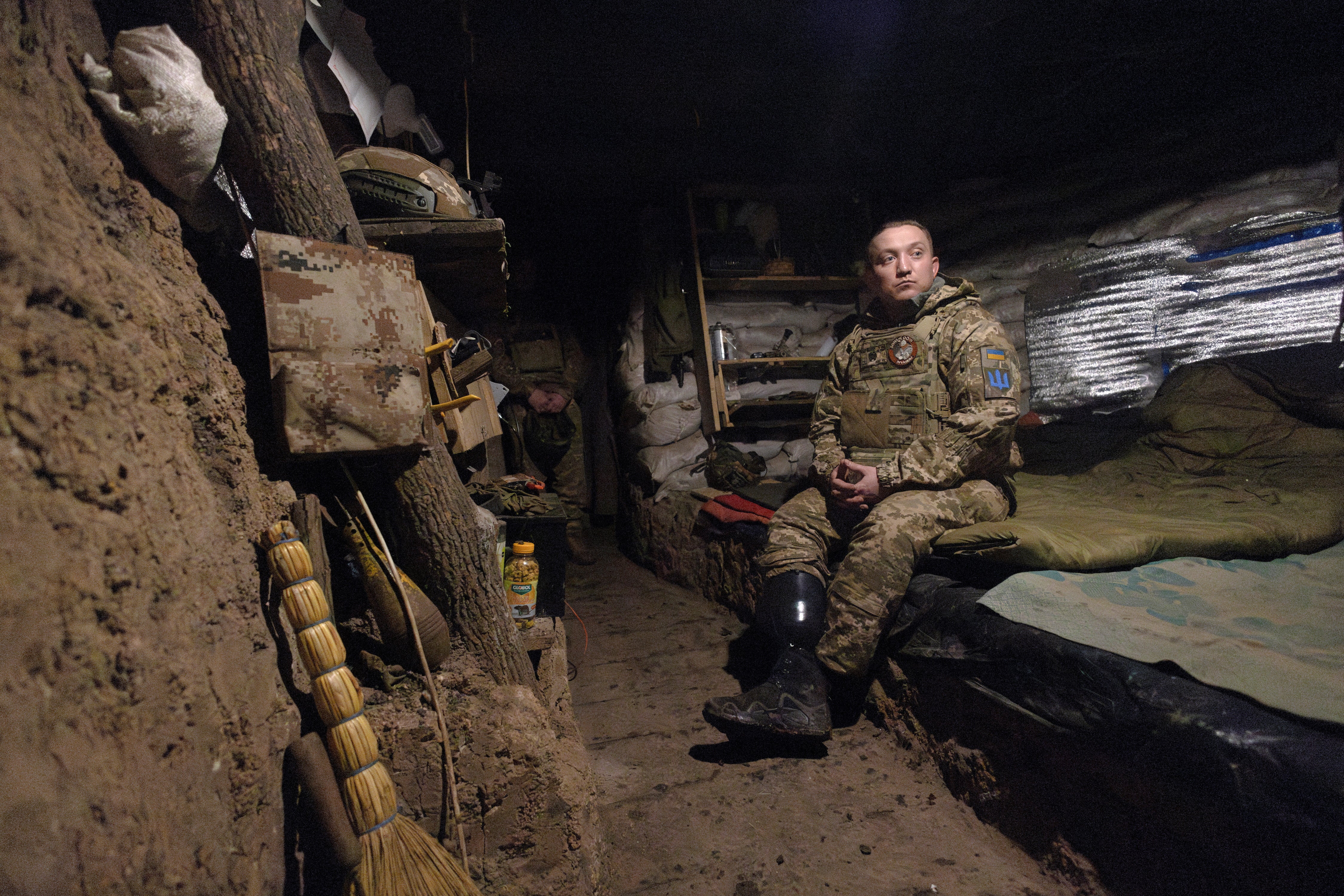 Odin, 32, a commander in the 28th Separate Mechanized Brigade who lost his right lower leg in late 2022