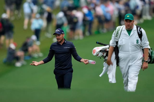Danny Willett walks up the first hole during the first round at the Masters (Matt Slocum/AP)