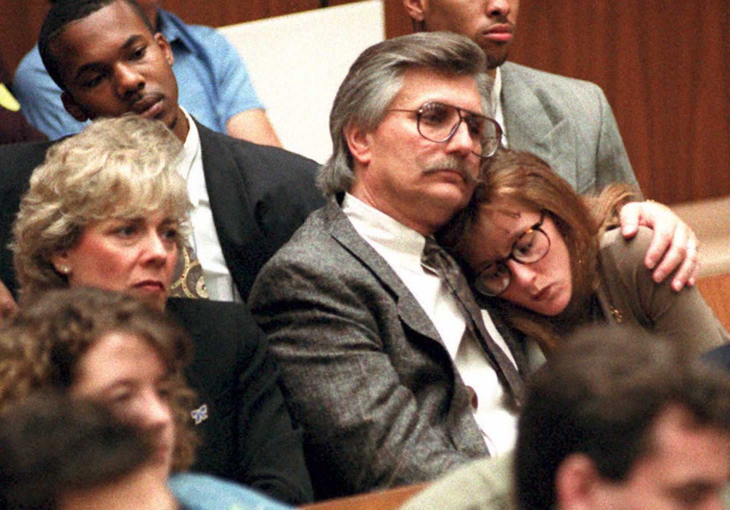 The family of Ronald Goldman during a session of the murder trial on 8 March 1995