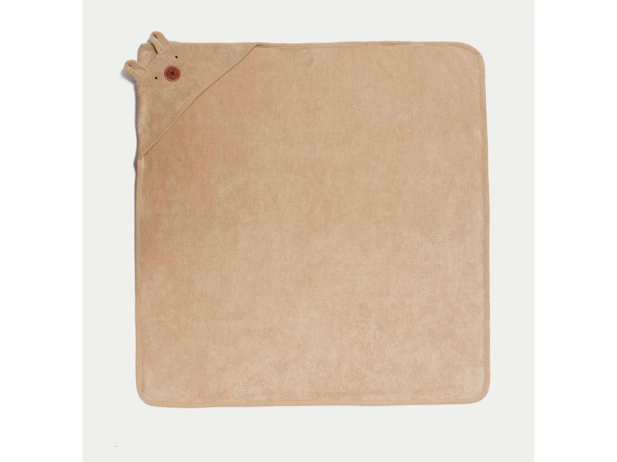 M&S cotton rich bear hooded towel