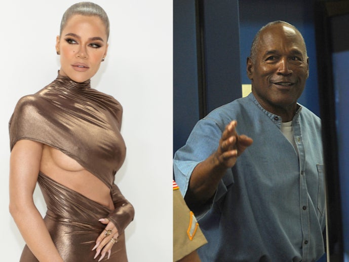 <p>Khloe Kardashian and OJ Simpson </p>