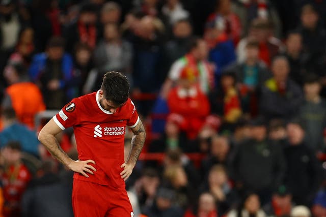 <p>Liverpool slumped to their first defeat at Anfield since Real Madrid last year</p>