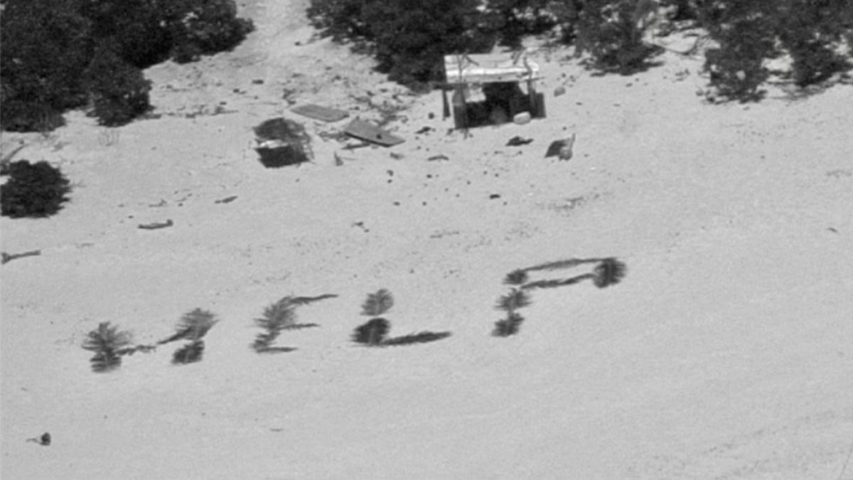 Sailors use ‘HELP’ sign made of palm trees to escape stranding on remote Pacific island