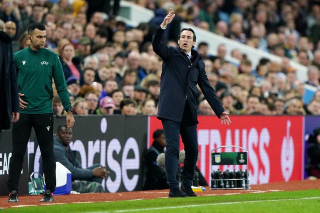Unai Emery knows there is still work for Aston Villa to do (Joe Giddens/PA)