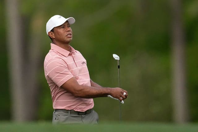 Tiger Woods will have to complete 23 holes on day two of the Masters following Thursday’s weather delay (George Walker IV/AP)