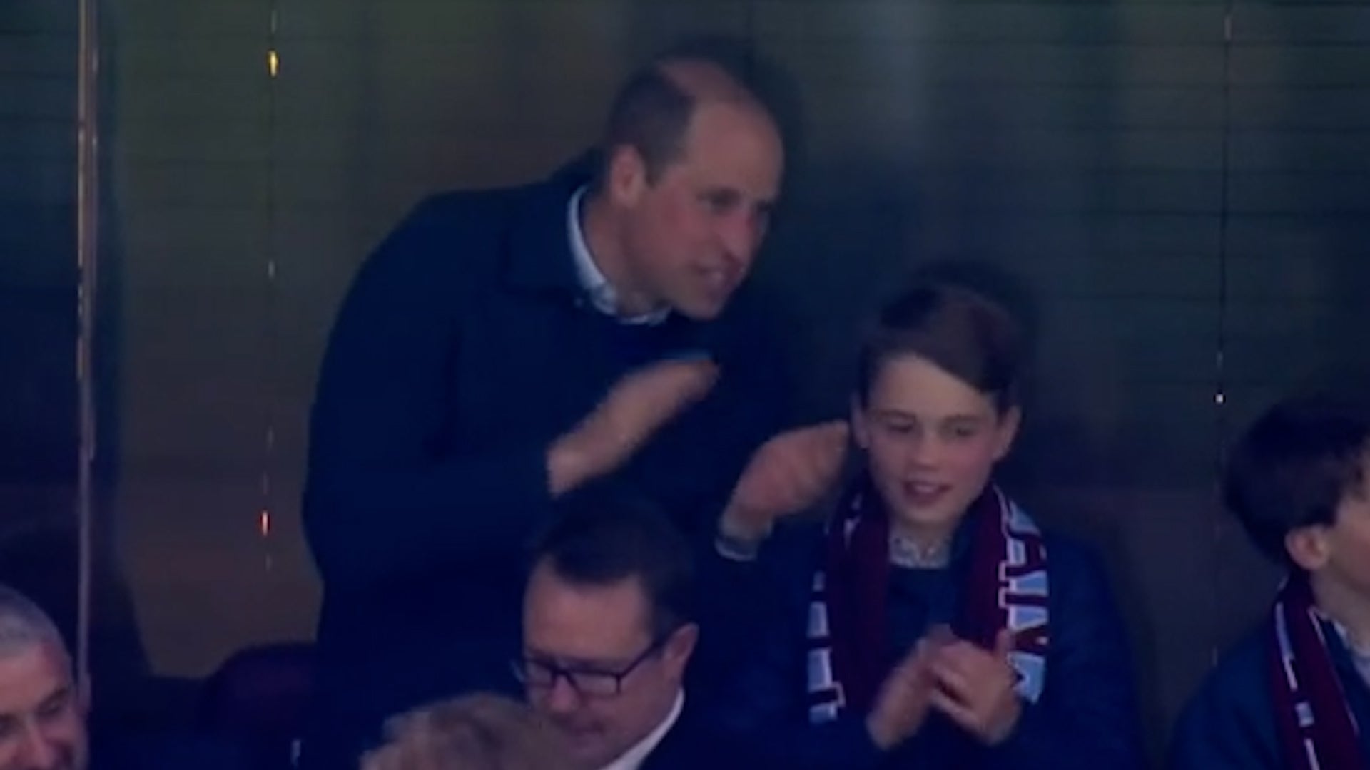 Prince William was spotted with Prince George at Aston Villa match in April
