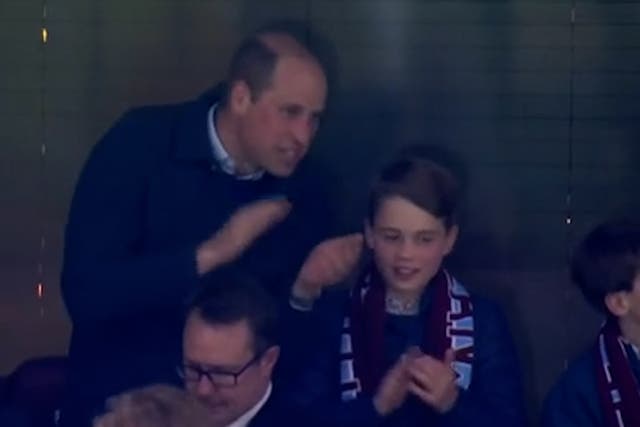 <p>The Prince of Wales, a longstanding Aston Villa fan, was spotted with Prince George at a match together in their first public outing since the Princess of Wales’ cancer announcement</p>