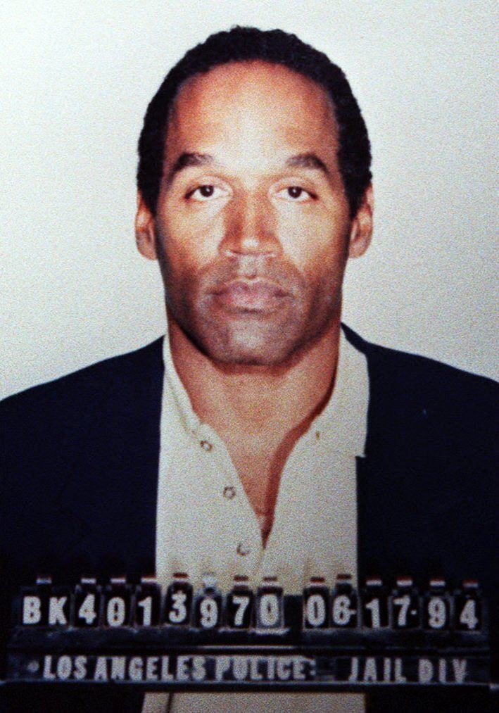 OJ Simpson’s original mugshot as he was booked for murder on 17 June 1994