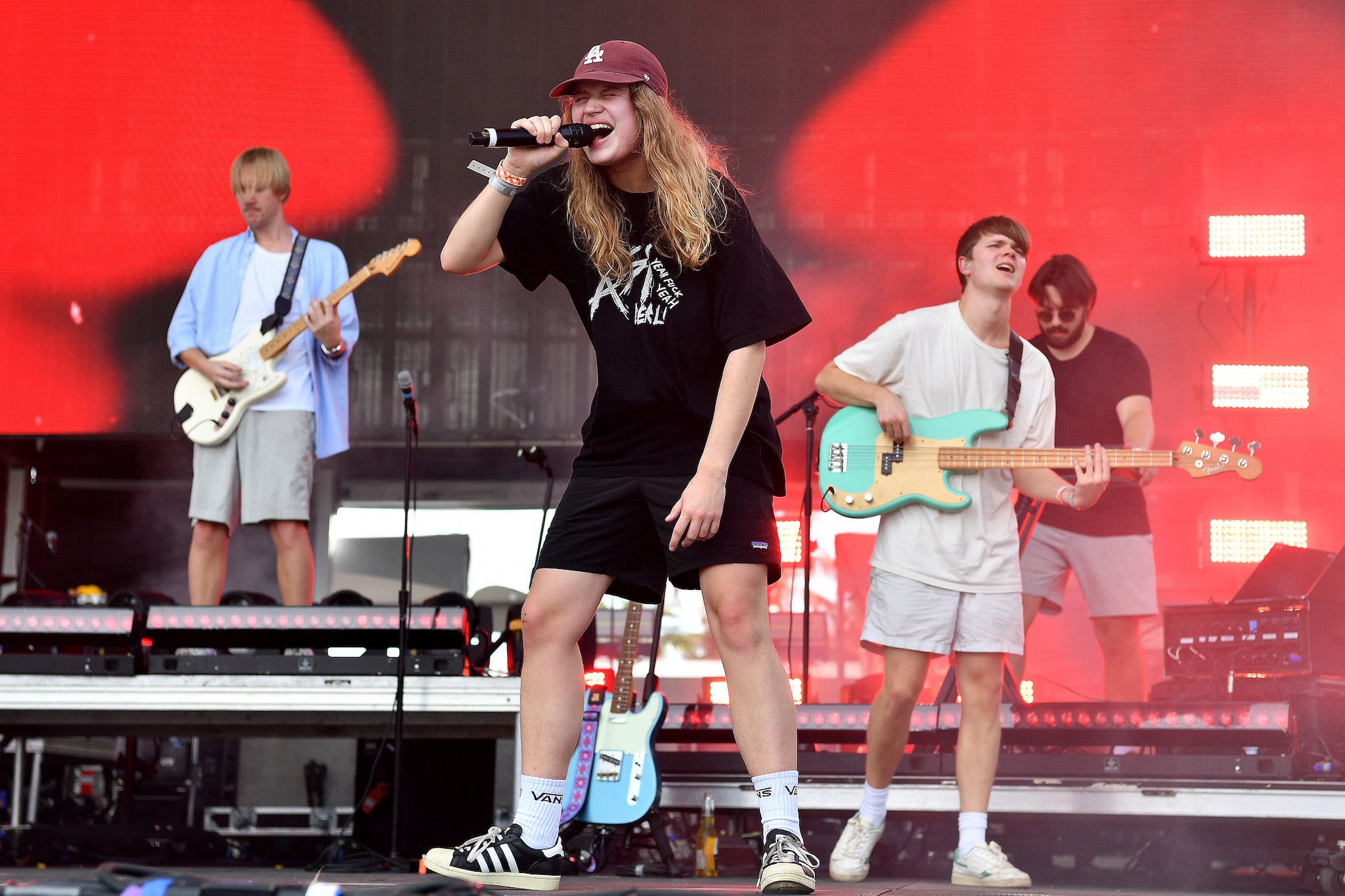 Girl in Red performing at Audacy Beach Festival at Fort Lauderdale Beach Park in 2021