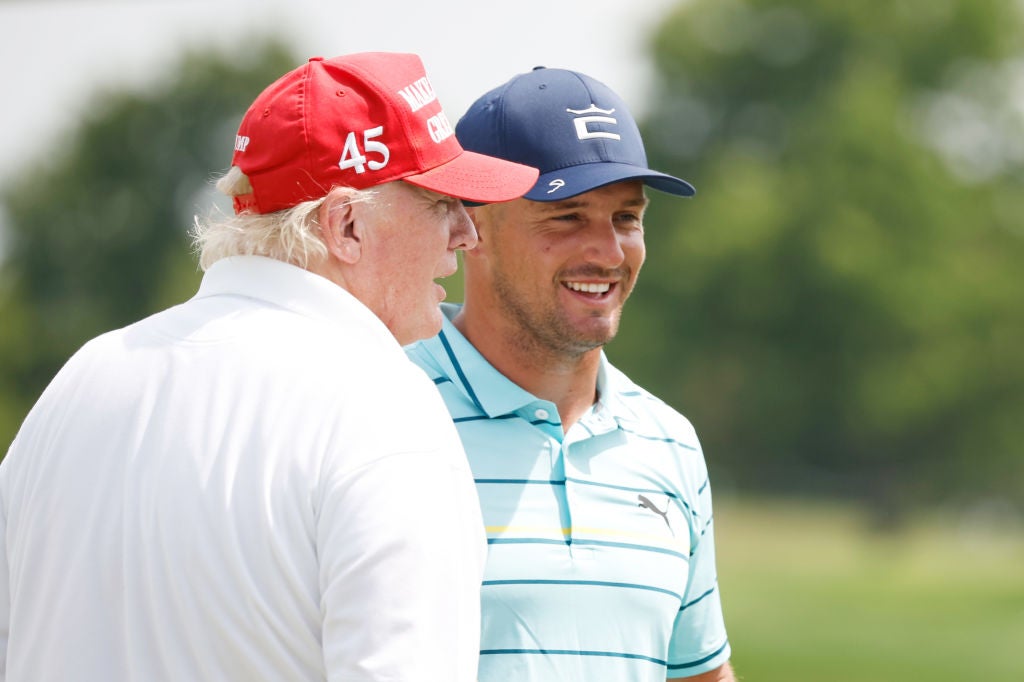 Bryson DeChambeau and Donald Trump played together at the LIV Bedminster Pro-Am