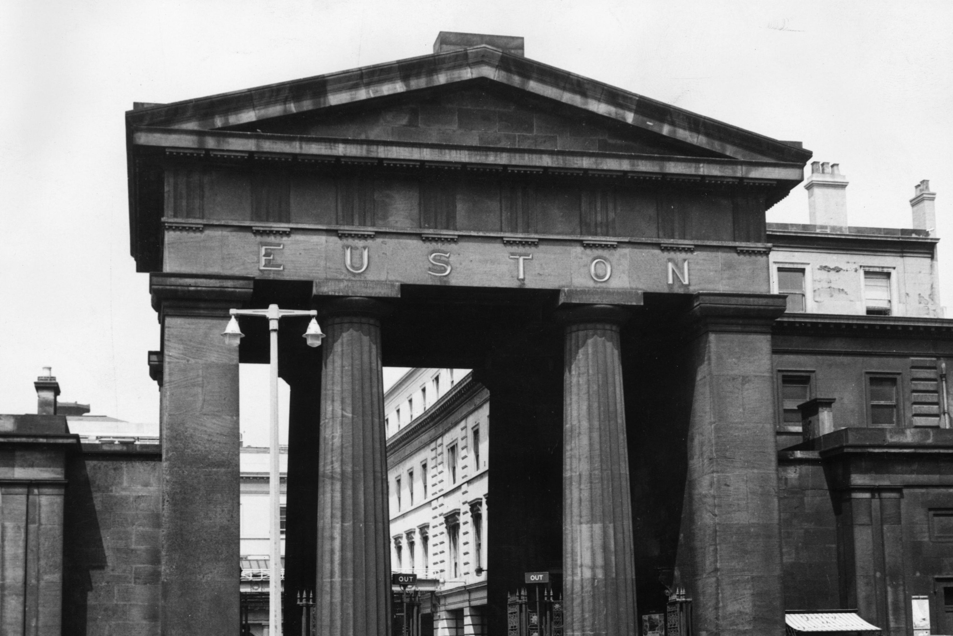 Demolished: the Euston Arch was knocked down in the Sixties
