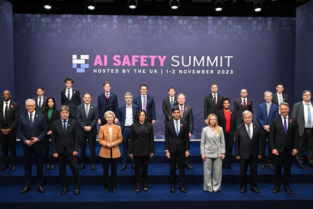 The previous AI Safety Summit, held in the UK, saw attendees sign the Bletchley Declaration (Leon Neal/PA)