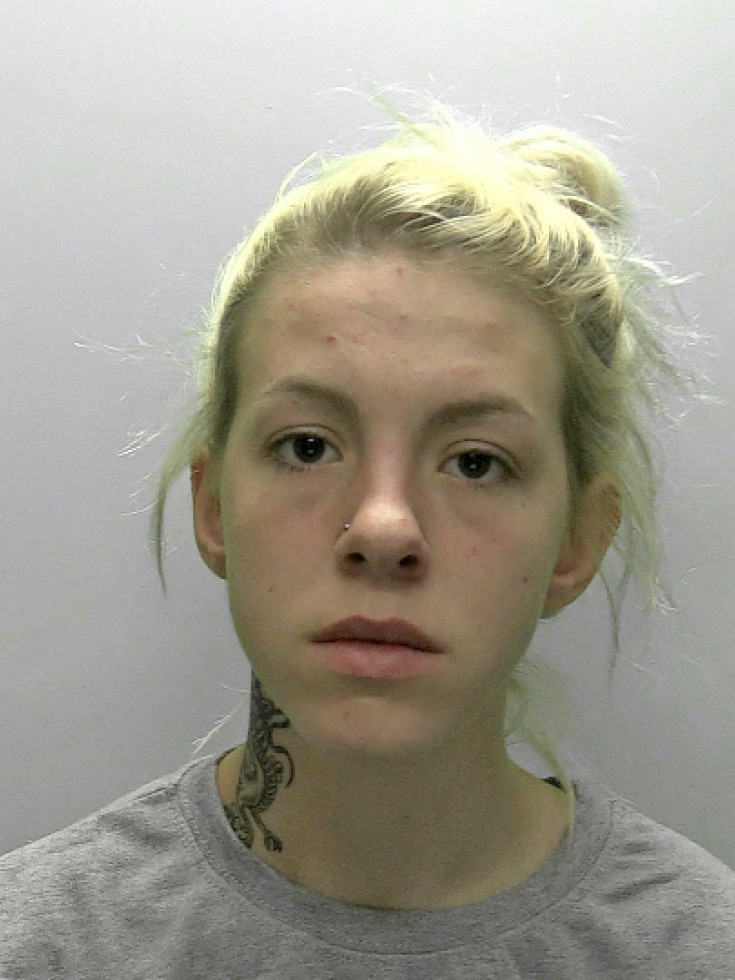 Tia Taylor, 22, attacked Mr Riddiough-Allen as he lay injured on the ground