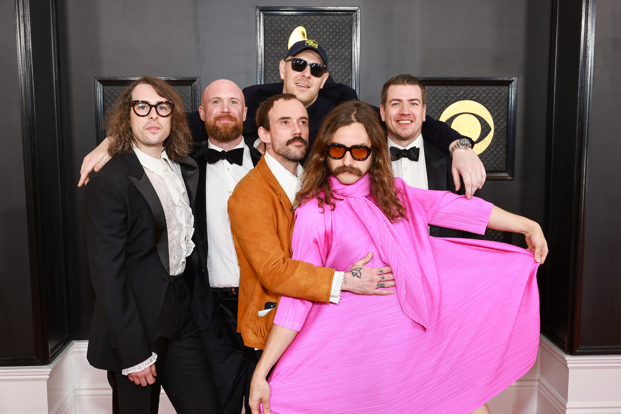 Idles strike a pose at the 2023 Grammy Awards in Los Angeles