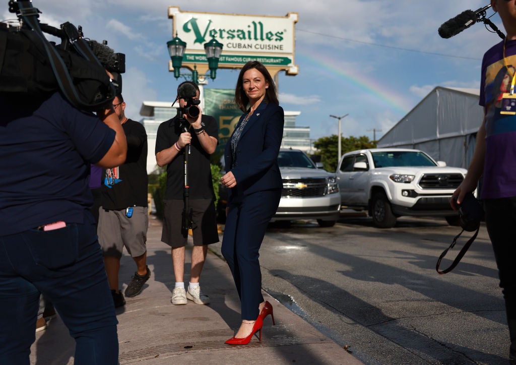Florida state Democratic Party chairperson Nikki Fried is seen during her 2022 bid for governor