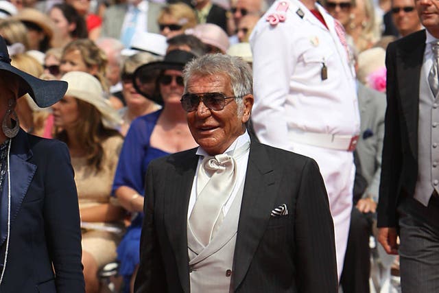 Roberto Cavalli arriving for the wedding of Prince Albert II of Monaco and Charlene Wittstock at the Place du Palais.