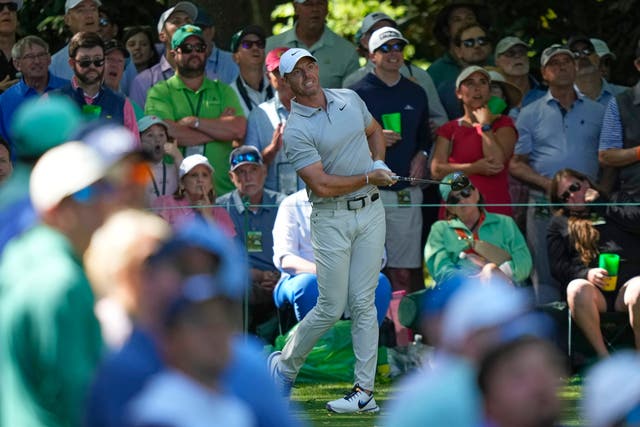 Rory McIlroy, of Northern Ireland, watches his tee shot on the seventh hole during the second round (Matt Slocum/AP)