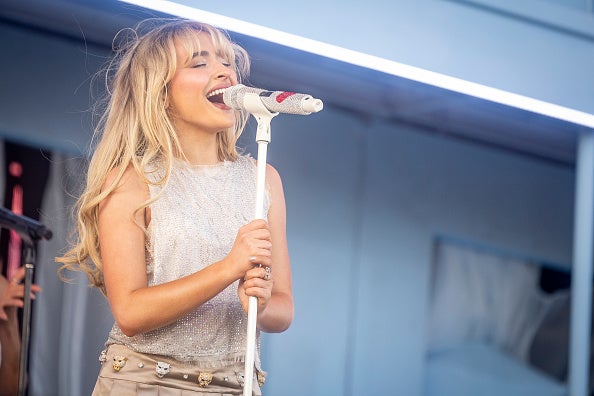 <p>Barry Keoghan films Sabrina Carpenter during Coachella performance </p>