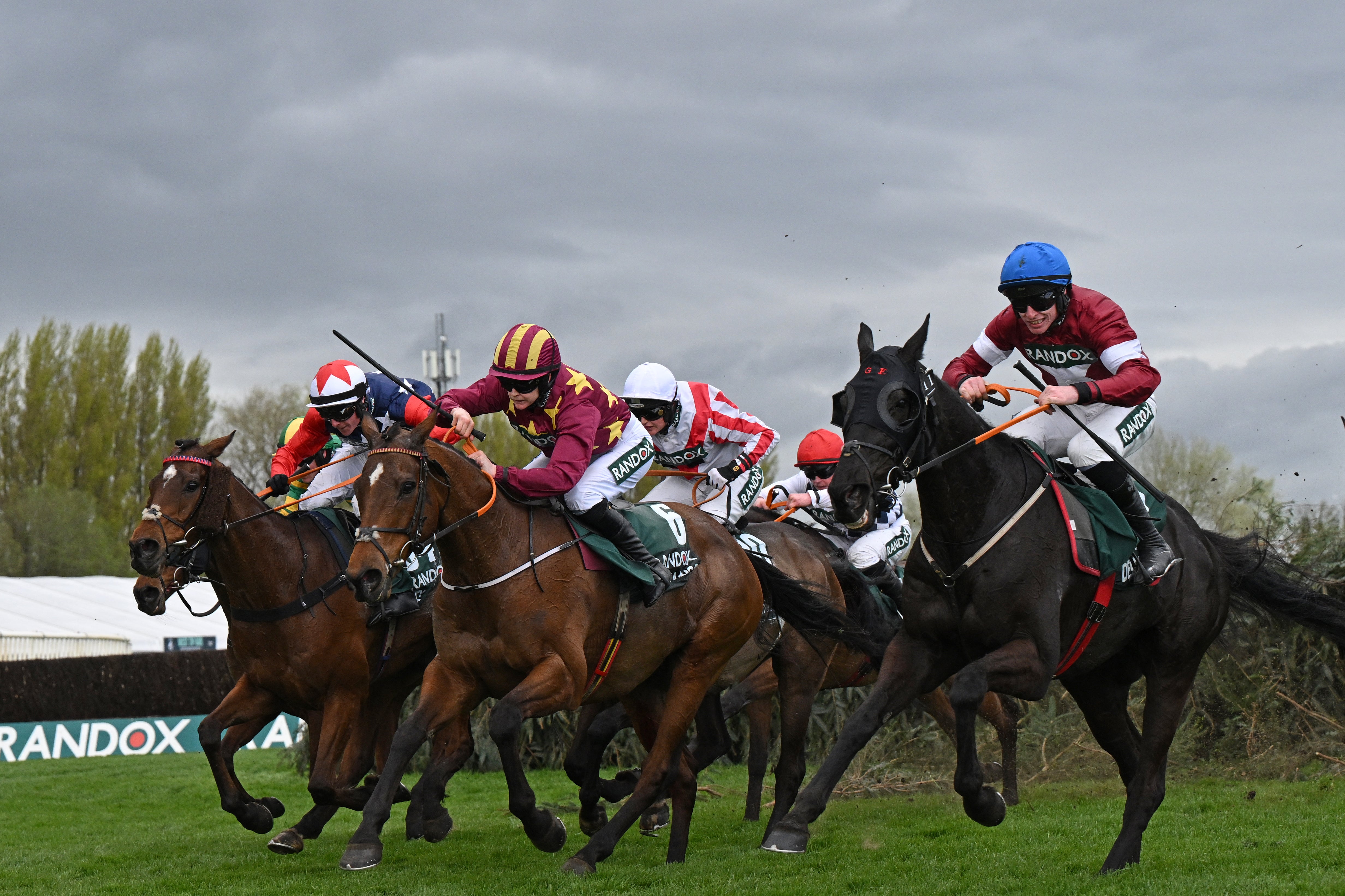 Rachael Blackmore and Minella Indo head to the front with one fence left to jump at the Grand National