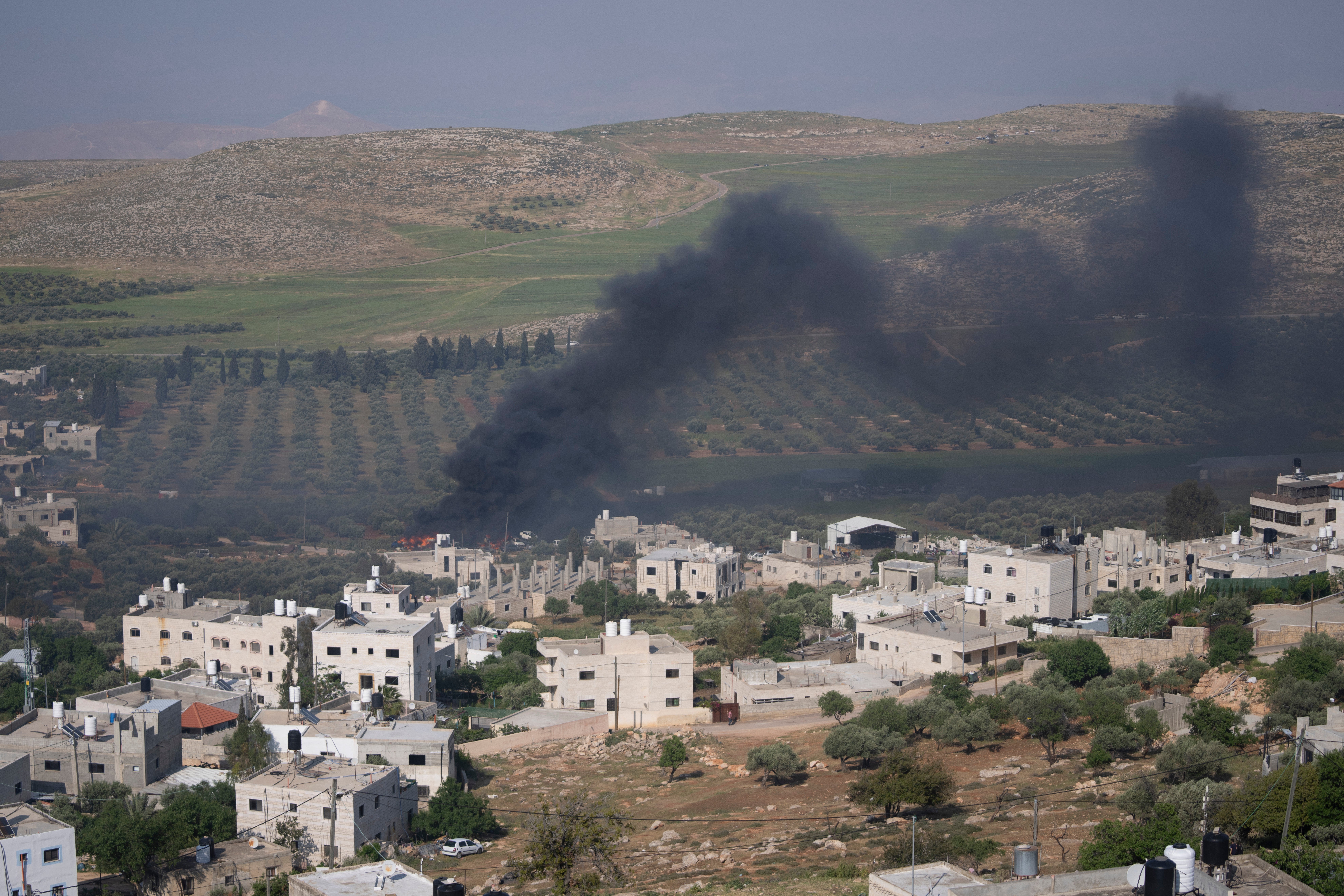 Israeli settlers set fire to Palestinian villages in the West Bank on Saturday