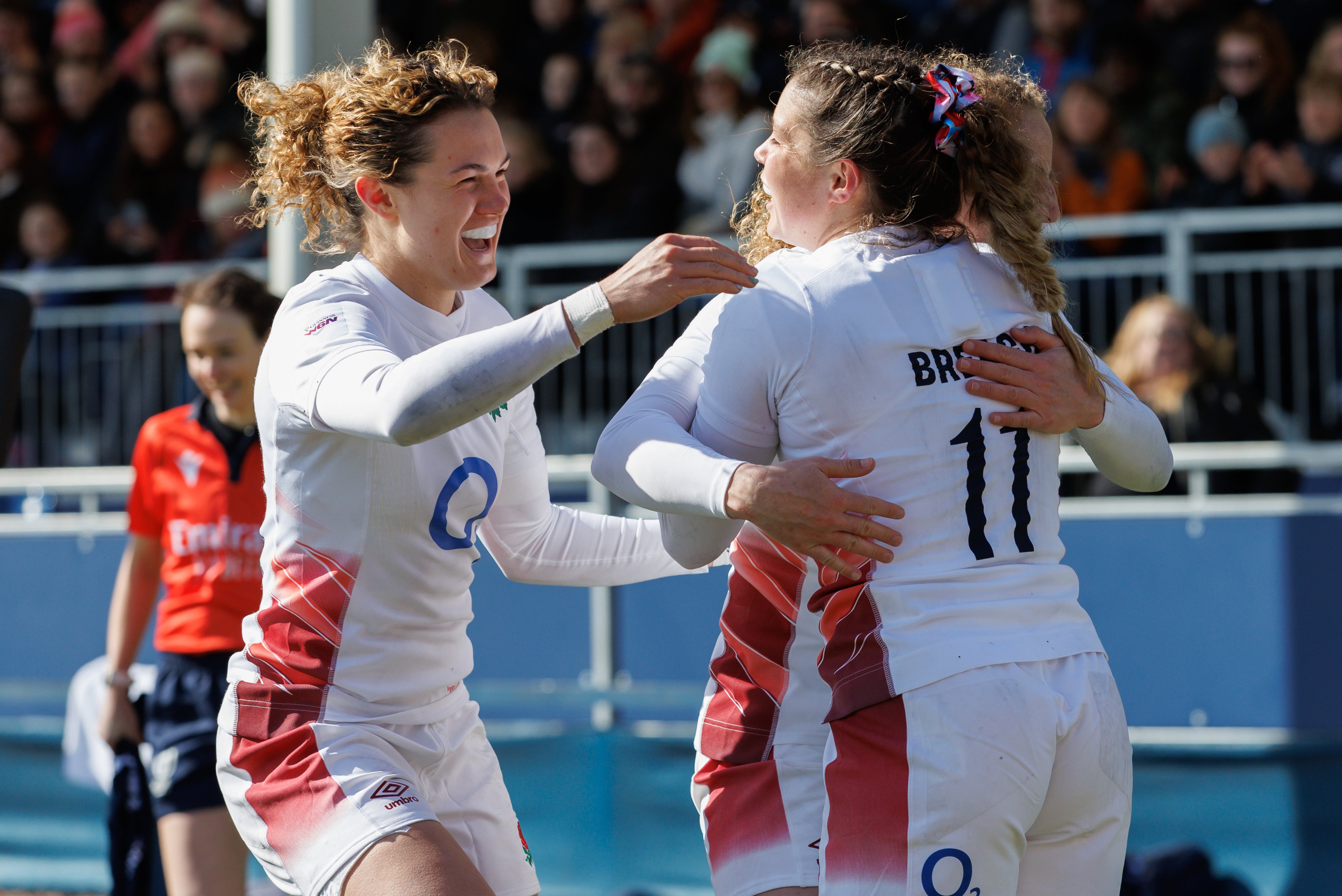England ran in eight tries during the comprehensive victory
