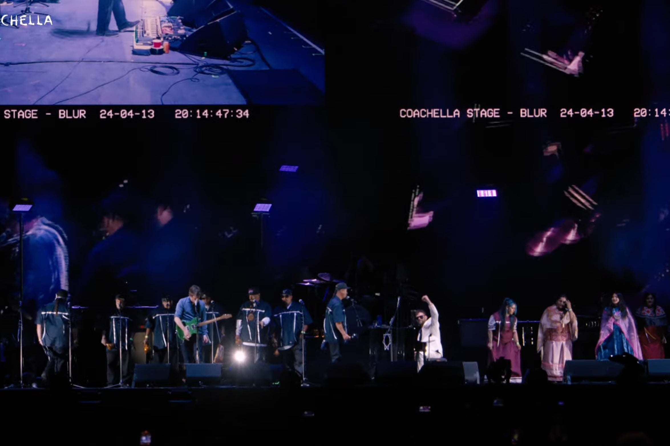 Blur share the stage with Torres Martinez Cahuilla Bird Singers at Coachella 2024