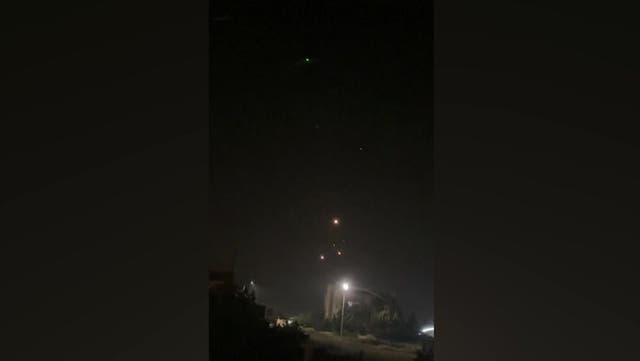 <p>Watch: Explosions light up Amman sky as Iran launches dozens of missiles and drones at Israel.</p>