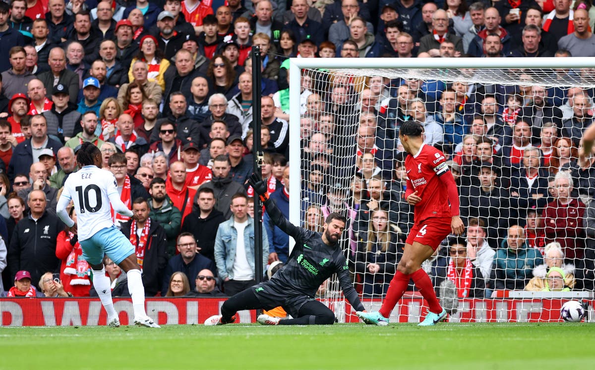 Liverpool vs Crystal Palace LIVE: Premier League latest goals and updates after Eberechi Eze scores early