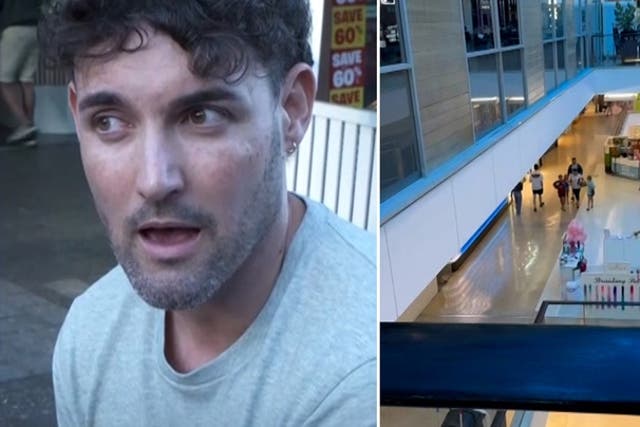 <p>Man who filmed Bondi Junction attacker Joel Cauchi running through Westfield mall speaks of ‘disbelief’.</p>