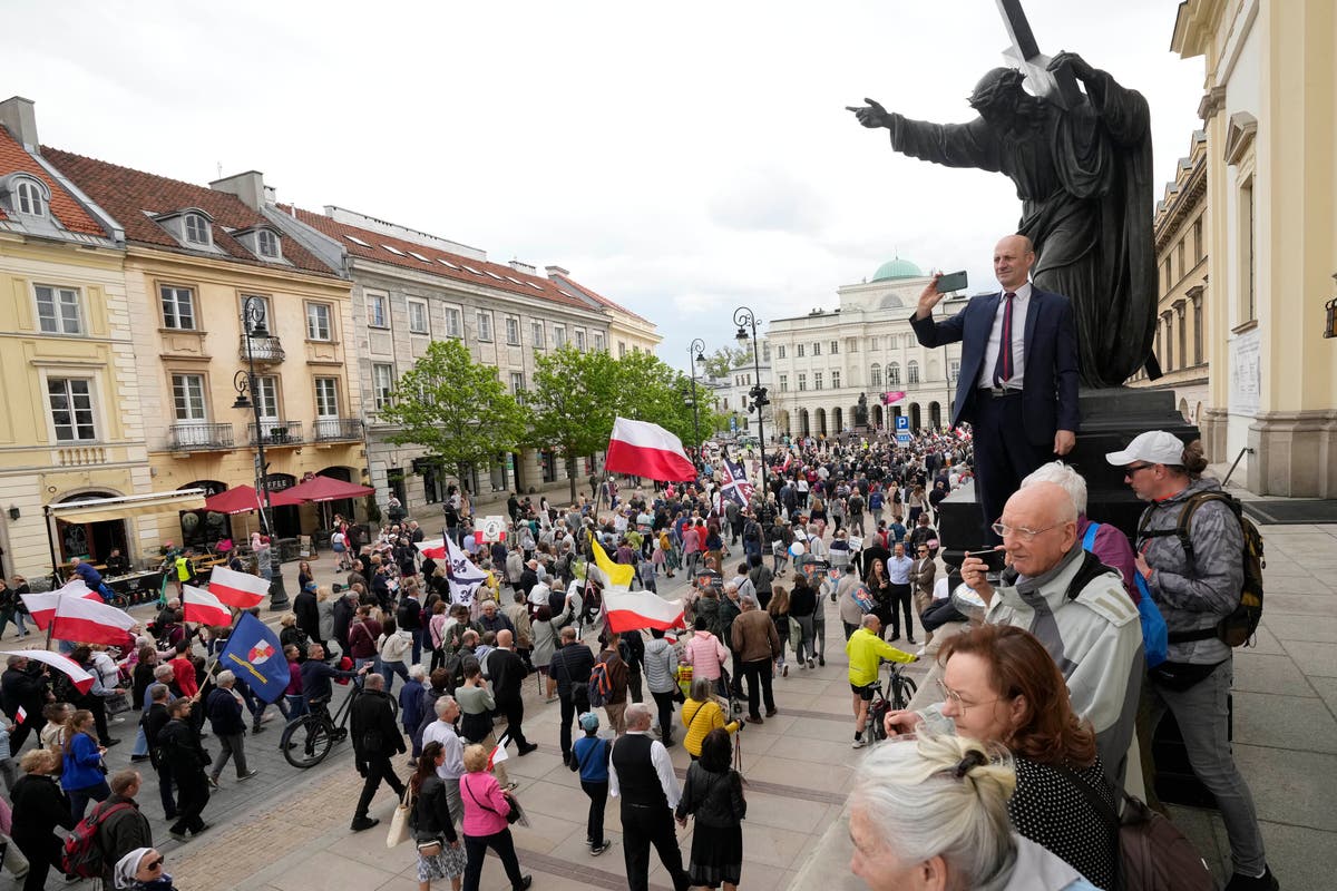 Polish opponents of abortion march against recent steps to liberalize strict law