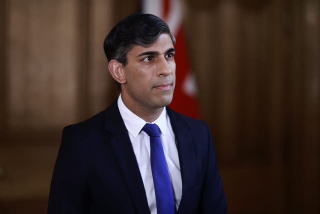 Prime Minister Rishi Sunak confirmed on Sunday that British RAF jets shot down a number of Iranian drones (Benjamin Cremel/PA)