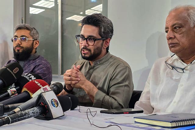 <p>Shahjahan Kabir, chairman of KSRM Group, speaks at a press conference after Somali pirates freed their cargo vessel MV Abdullah and its crew members, in Chittagong</p>