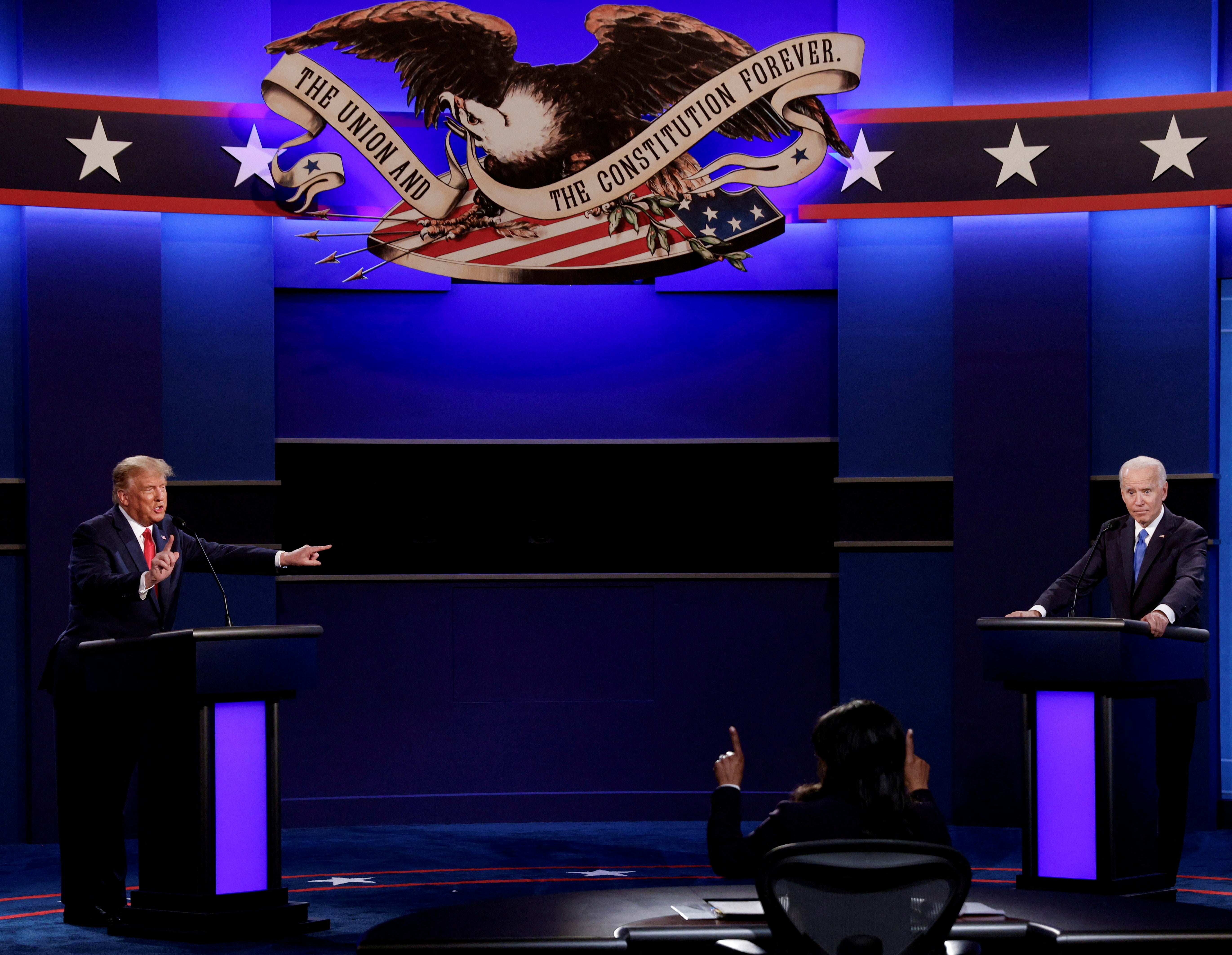 Trump and Biden face-off during the 2020 presidential debate