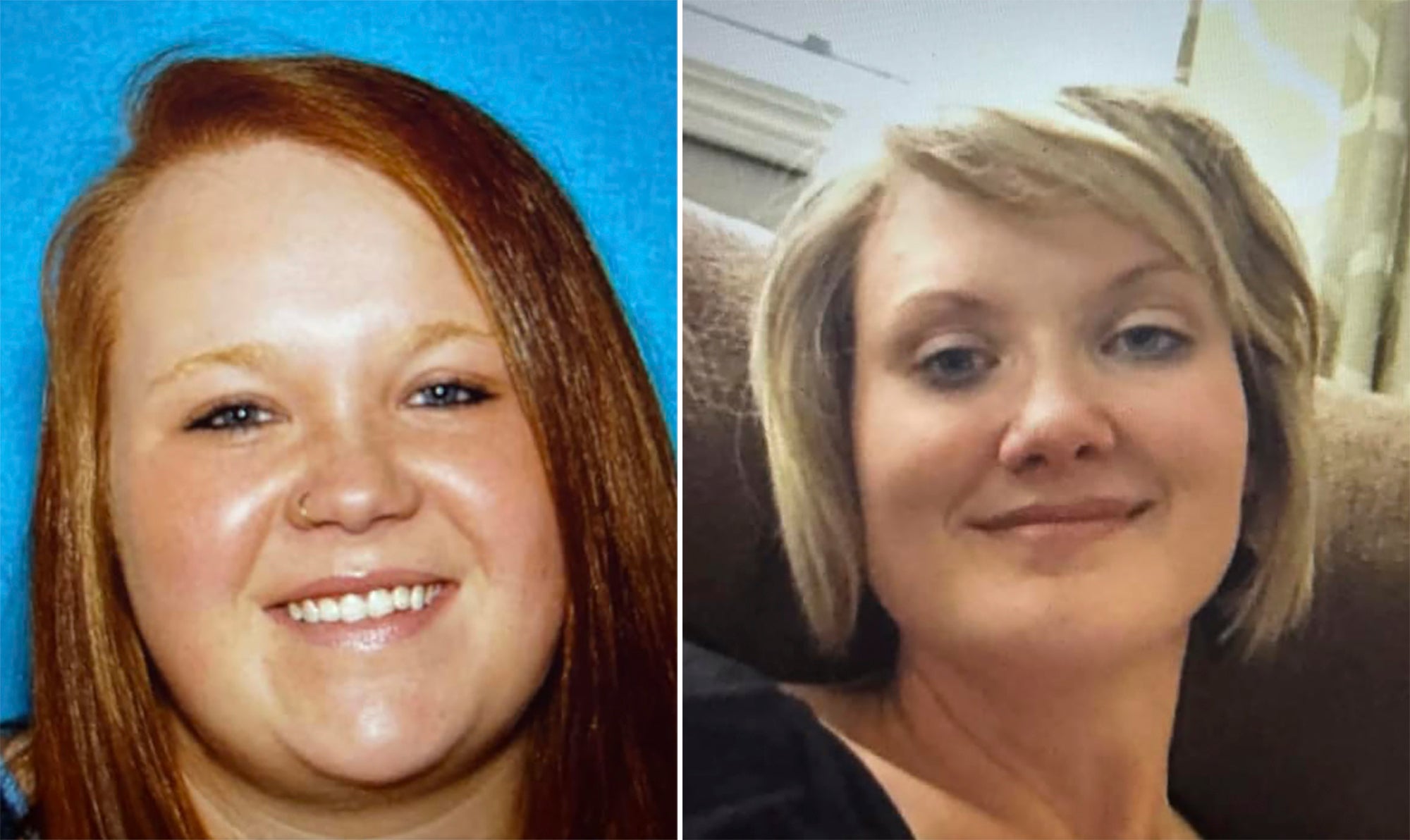 Veronica Butler, left, and Jilian Kelley, right. On Saturday, April 13, 2024, Oklahoma authorities said they arrested and charged four people with murder and kidnapping over the weekend in connection with the disappearances of the two Oklahoma women