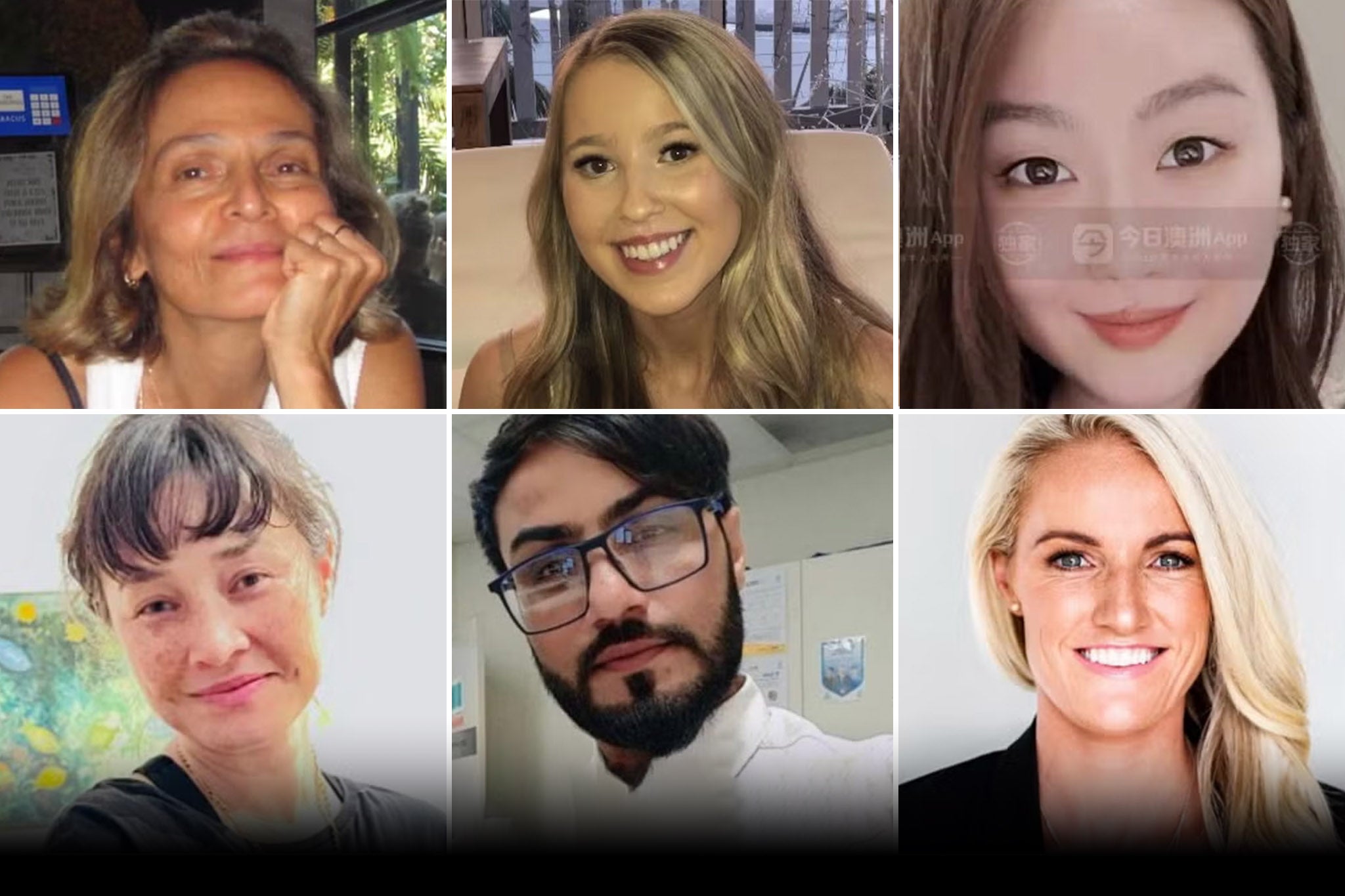 Pikria Darchia, 55, Dawn Singleton, 25, Yixuan Cheng, 27, from China, Jade Young, 47, Faraz Tahir, 30, and Ashlee Good, 38, were killed in the attack at Westfield Bondi Junction shopping centre