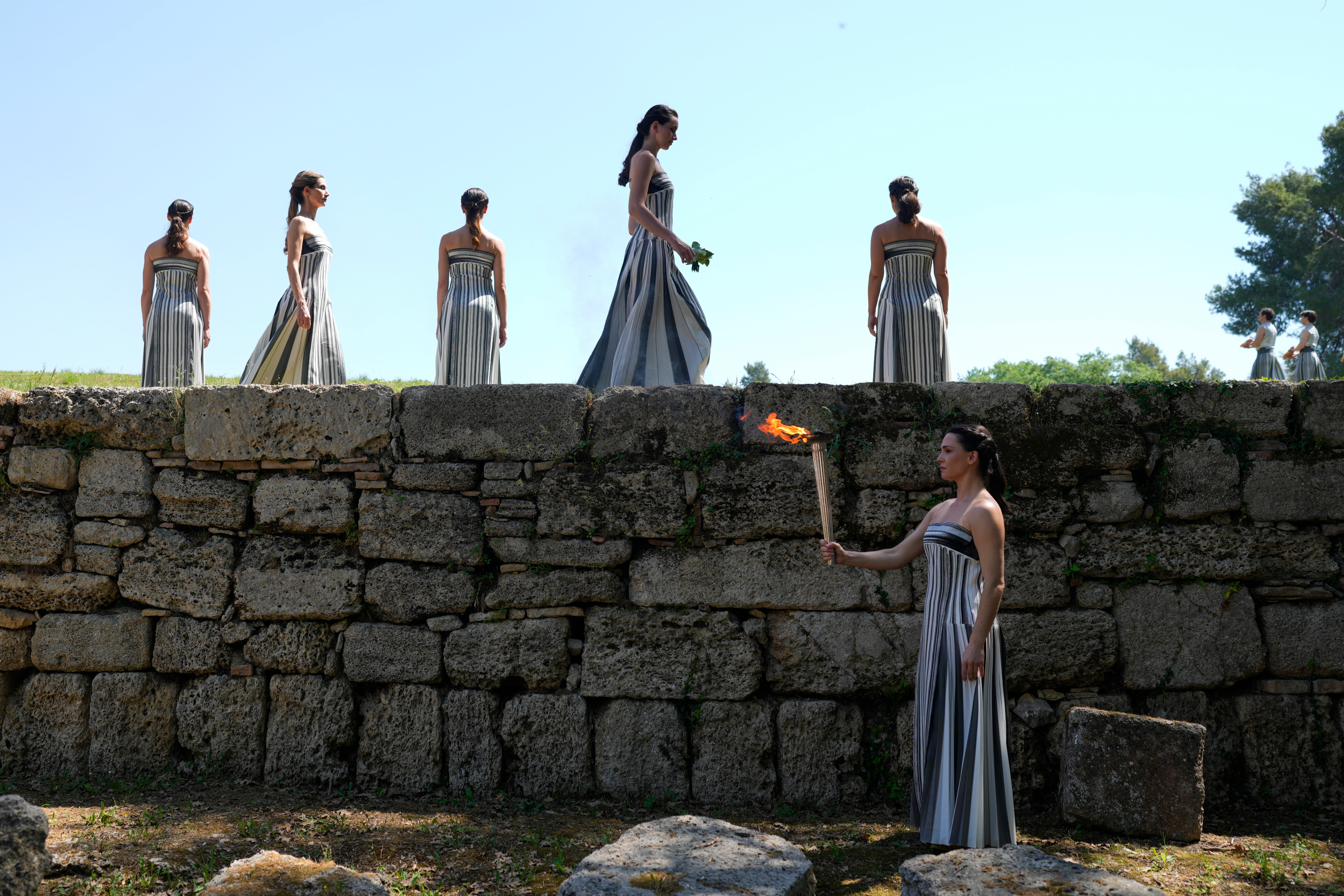 APTOPIX Greece Olympics Paris Flame Lighting