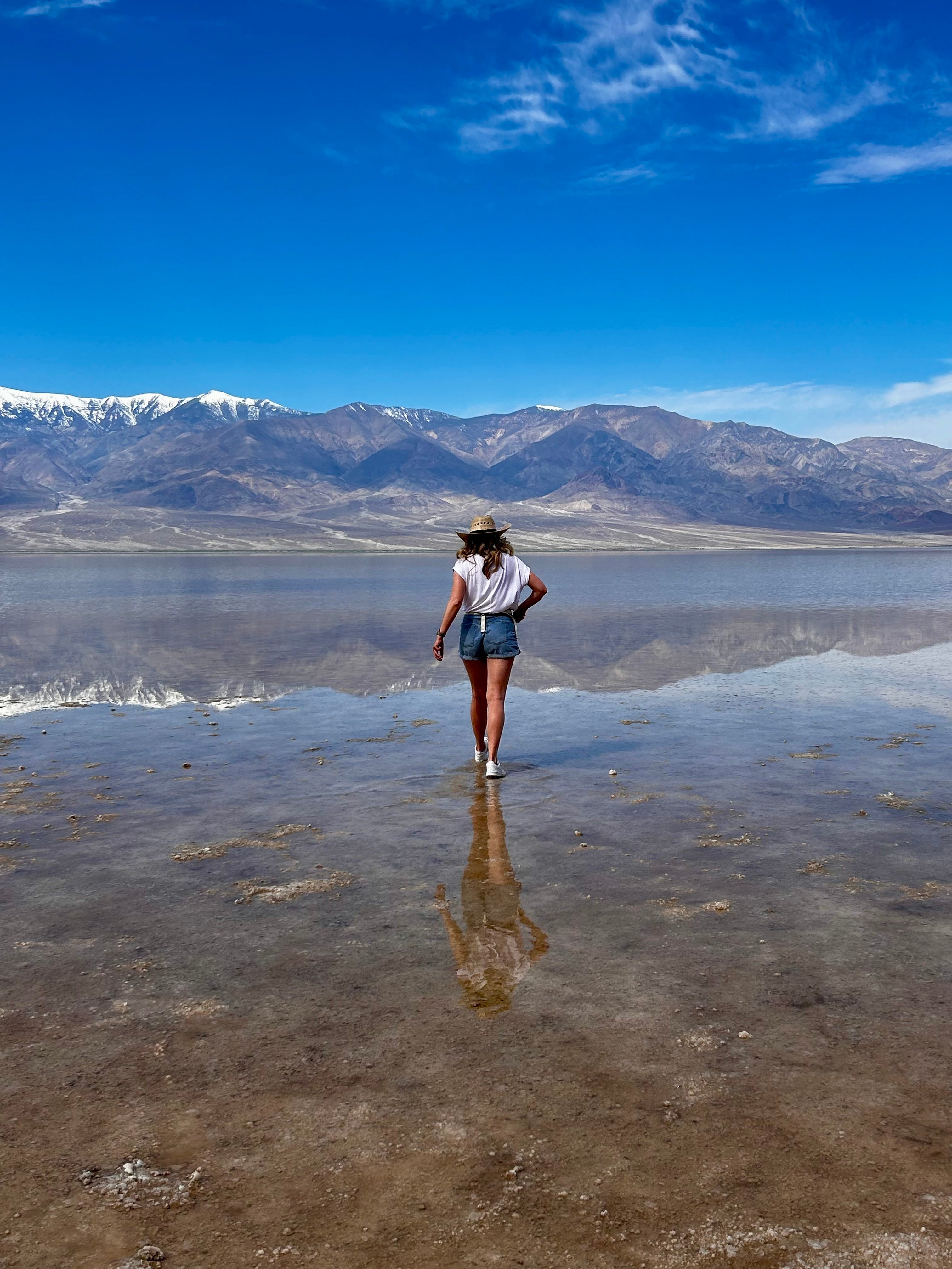 Exploring the Badwater Basin salt flat, home to the lowest point in North America