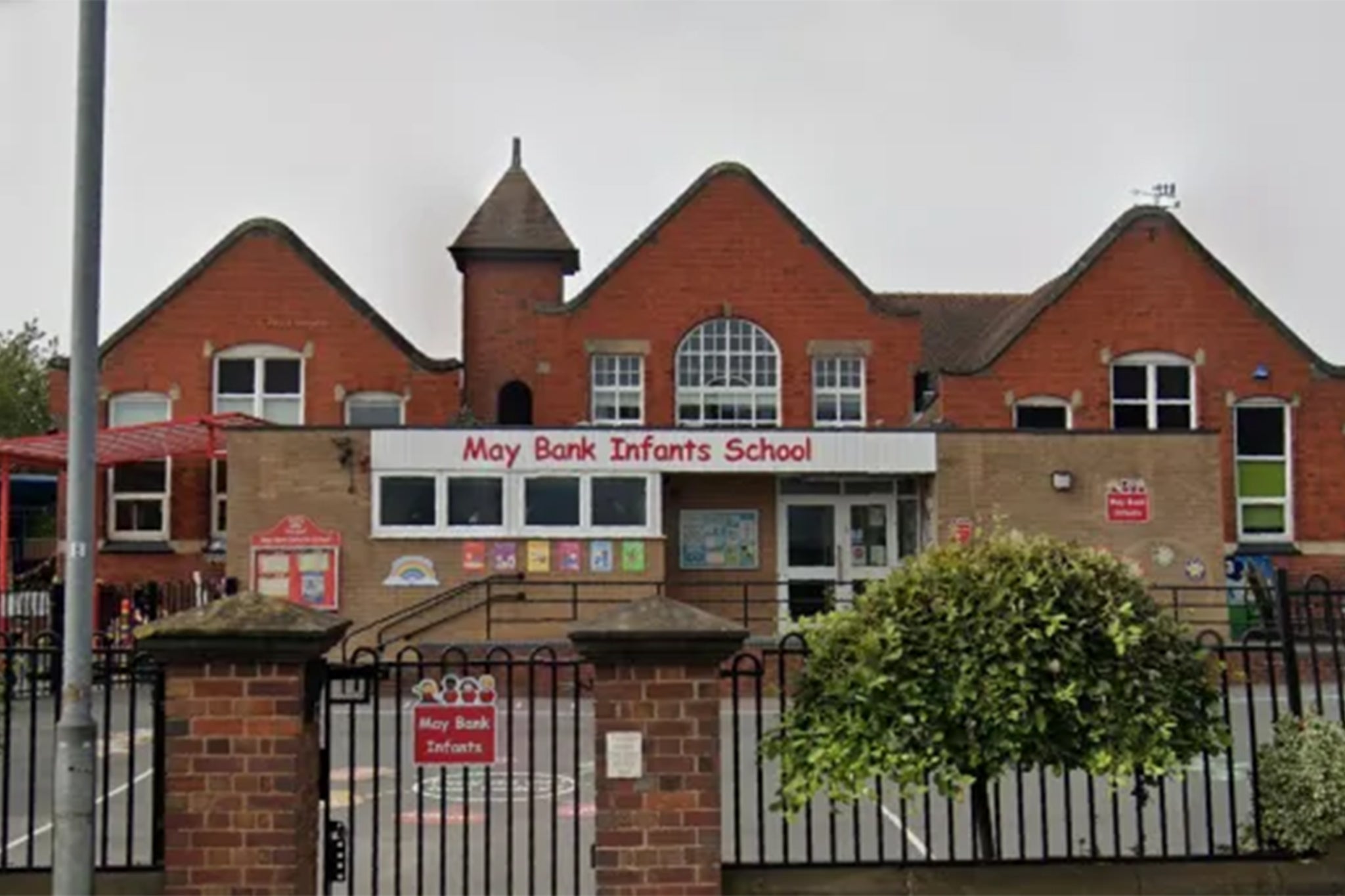 The woman was pronounced dead at May Banks Infant School