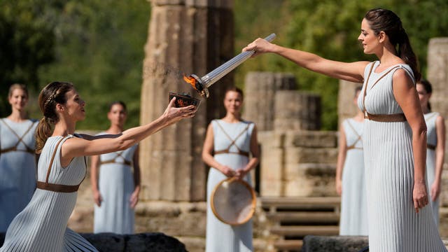 <p>Watch live: Olympic Flame lighting ceremony takes place in Olympia ahead of Paris 2024.</p>