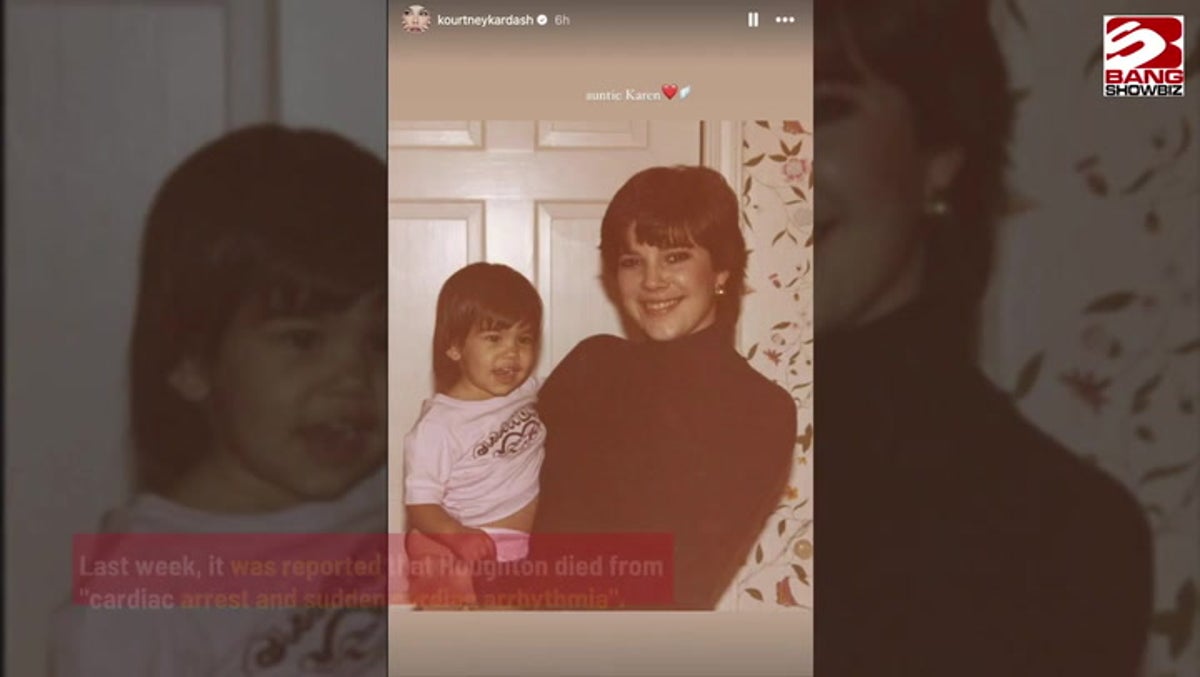 Kourtney Kardashian paid tribute to her Aunt Karen Houghton almost a month  after death